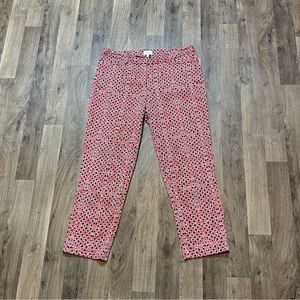 Laundry by Shelli Segal Red Geometric Print Pants Size 6